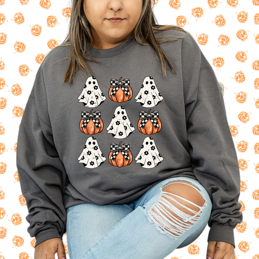 Ghost with Bows Crewneck