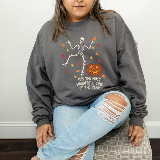 It's The Most Wonderful Time of the Year Skeleton Crewneck